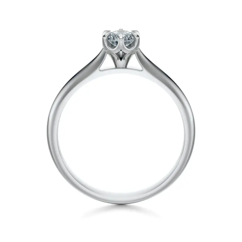 Pierścionek z białego złota z diamentem AJPZ_007